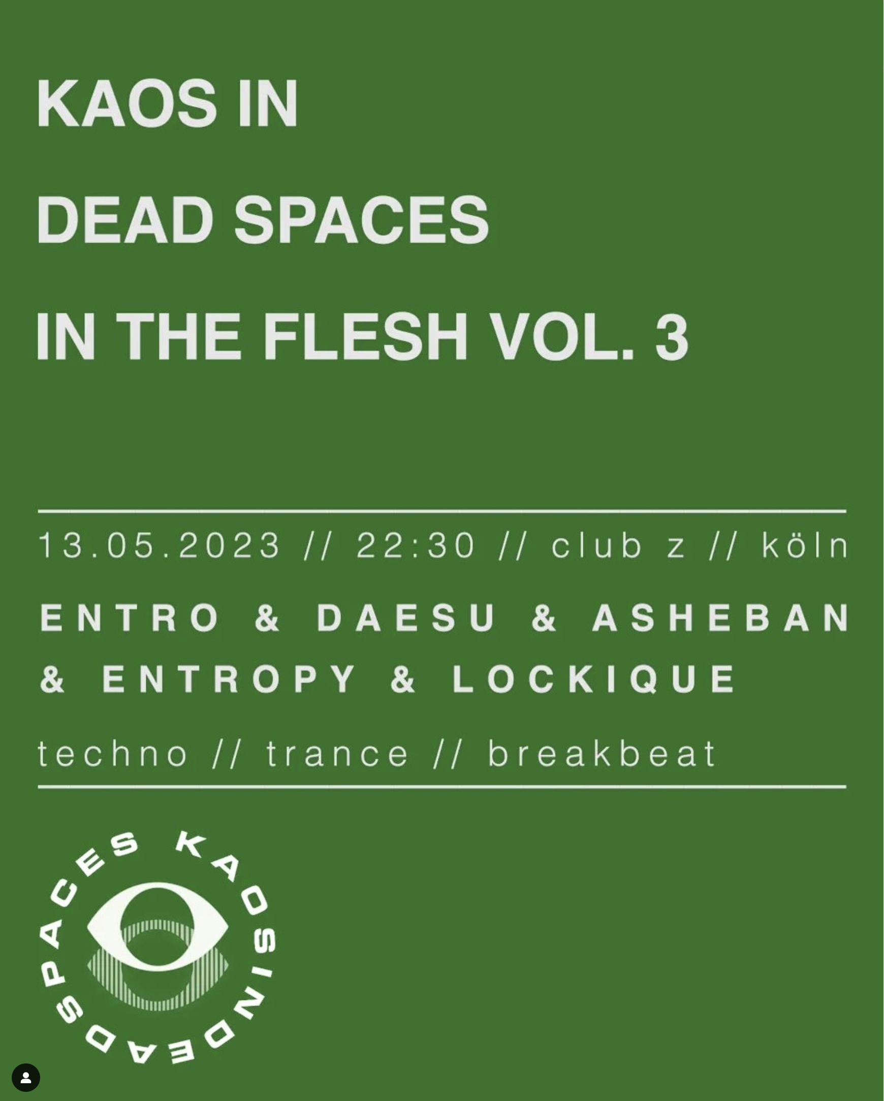 KAOS IN DEAD SPACES IN THE FLESH VOL. 3